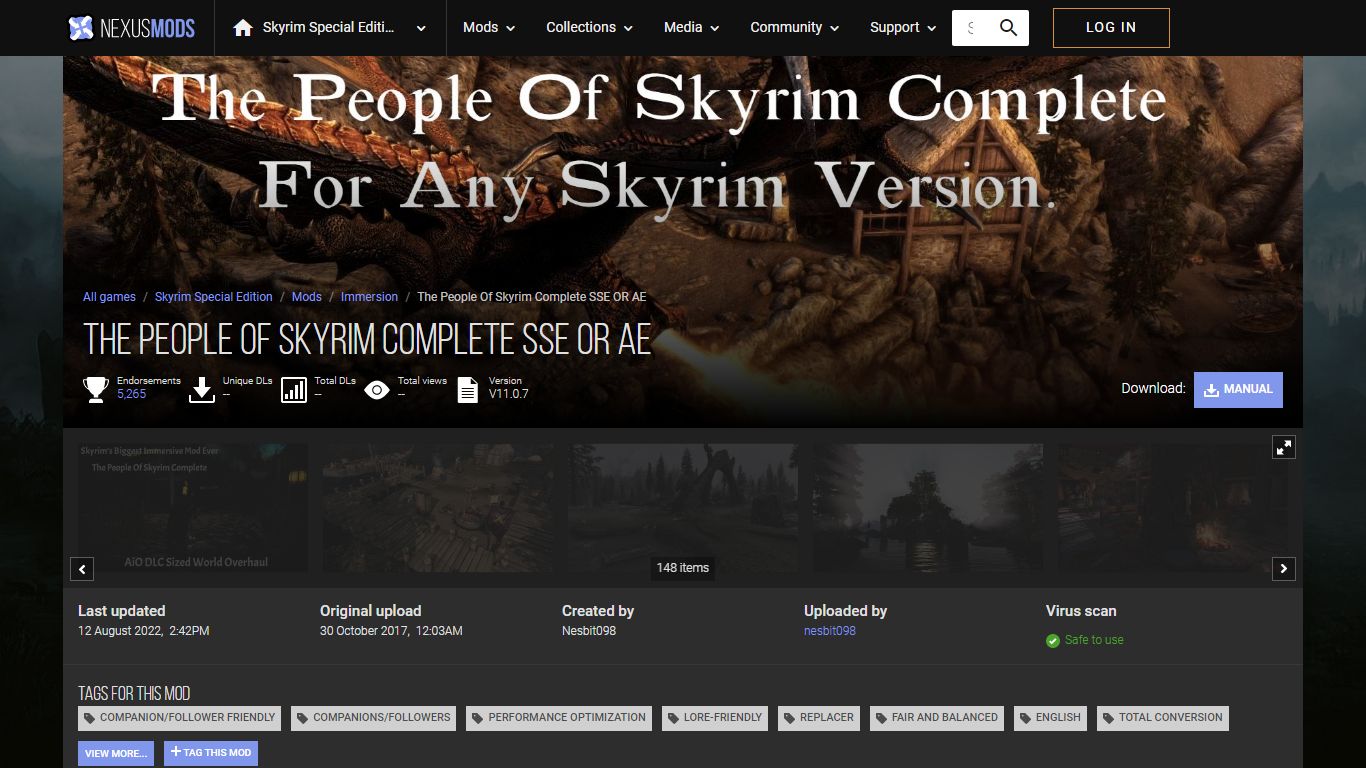 The People Of Skyrim Complete SSE OR AE - Nexus Mods